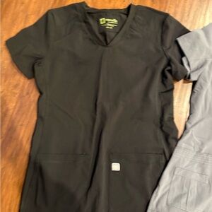 White Cross Black and Gray Women's nurse Tops